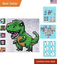 Complete 12x12in Latch Hook Rug Kit - Pre-Cut Yarns for Effortless Crafting