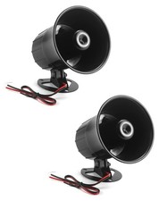 Wired Alarm Siren 2 Pack 110dB DC 12V Loud Security Horn Home Protection ABS