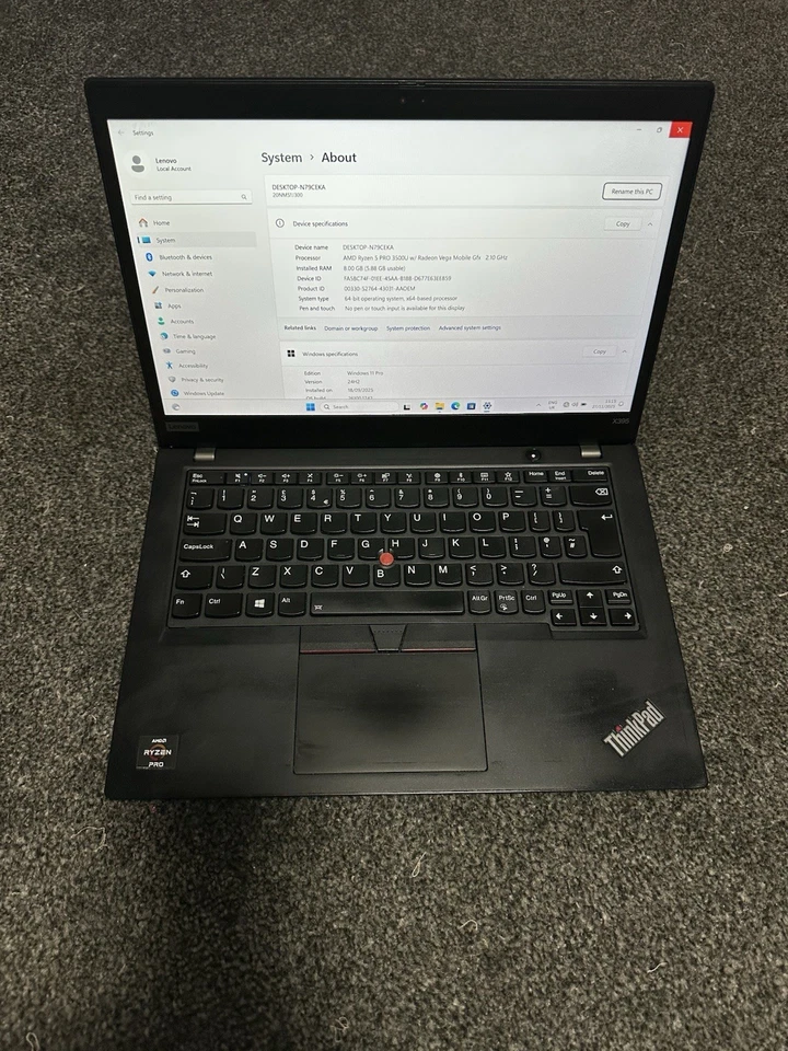 Lenovo ThinkPad X395 · Ryzen 5 PRO 3500U · 8GB · 256GB, photo 2 of 3