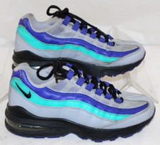 Nike Air Max 95 GS Youth 4.5 Indigo Blue Black Wolf Grey Lace Up Shoe 905348-023