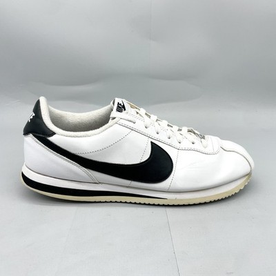 Nike Mens 11 Cortez Basic White Black Leather Sneakers Panda Retro 819719-100
