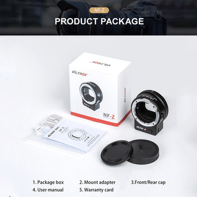 Viltrox NF-Z Auto Focus FTZ Lens Mount Adapter Nikon F Lens to Z Mount Cameras