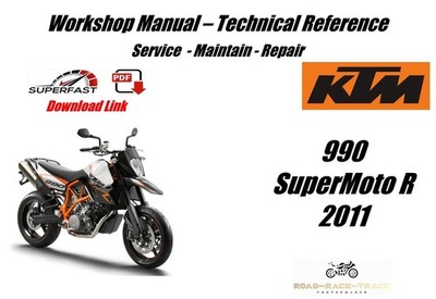 KTM 990 SuperMoto R Service Reparatur Werkstatthandbuch 2011