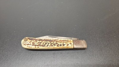 Antique / Vintage Decora Germany Solingen Stag Handle Folding Pocket Knife