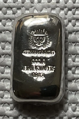 1 oz Germania Mint Cast .9999 Fine Silver Bar (New) Serialized