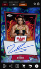 Zoey Stark Iconic Sig Chrome Sapphire 2025 WWE Topps Slam Digital