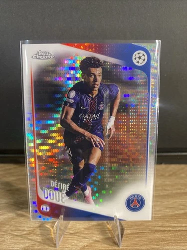 2025-26 Topps Chrome UEFA Club Competitions Pulsar Prizm Desire Doue #198
