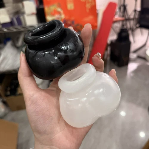 Silicone Chastity Cage Ball Bag Scrotal Restraints Testicles Stretcher for Male - Picture 20 of 35