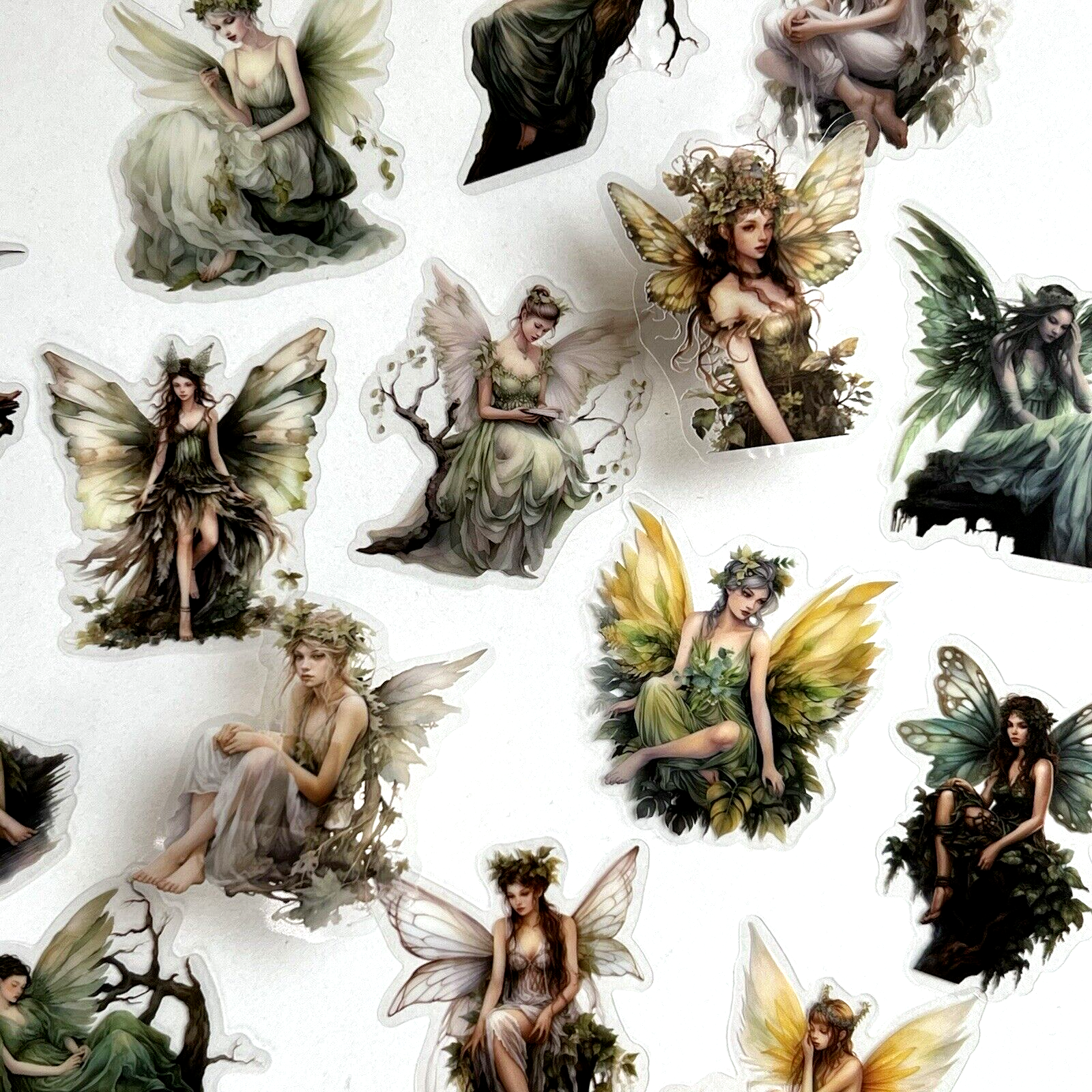 Forest Fairy Stickers Nature Fantasy Junk Journal Collage Scrapbooking