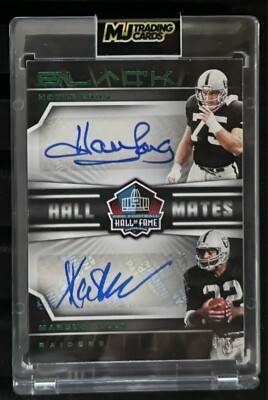 HOWIE LONG / MARCUS ALLEN 2023 Panini Black Hall Mates Dual-Auto #HM-HLMA 4/5
