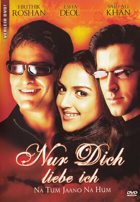 Bollywood Film, nur dich Liebe ich, mit Saif Ali Khan, Esha Deol u. Hrithik Rosh