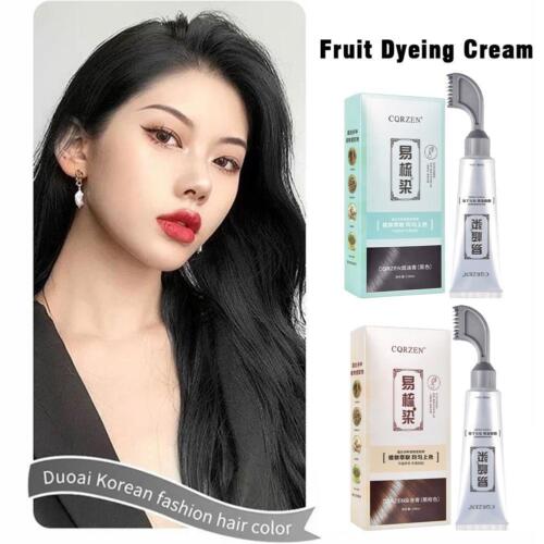 1x Crema Colorante Frutta Nera, Creme Coloranti Capelli Neri Naturali, Tintura Capelli Mancante UK Nuova - Foto 2 di 14