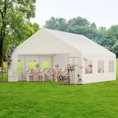 GREZONE 20x20 Heavy Duty Metal Framing Carport All Season Tent For Outdoor Gatherings