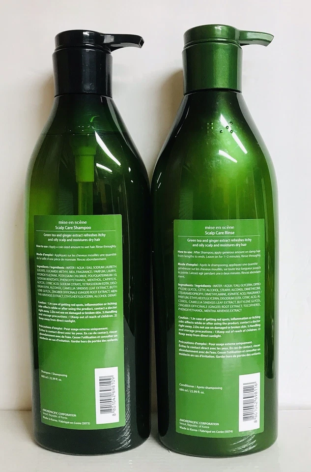 Scalp Care ~ Green Tea Shampoo & Rinse 22.99 fl oz Each - Image 2 of 2