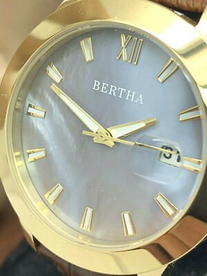 Купить bertha womens watch br6505 eden light blue mop dial  display picture 2