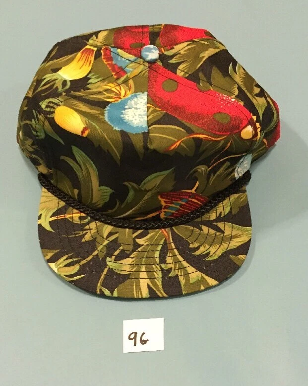 Vintage San Sun Floral Trucker Hawaiian Print Snapback Hat NOS (hat#9G)