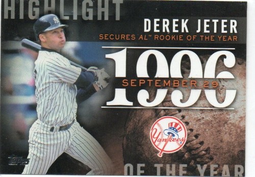 Derek Jeter Rookie of the Year 1996 #H-24 card