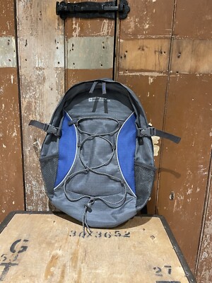 Mountain Warehouse Rucksack Backpack Bag Grey Blue Waist Straps Zip Closure  UK - Main Image