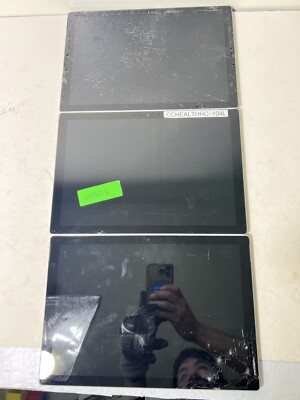 Lot of 3 Microsoft Surface Pro 5 1807 12.3'' 128GB AS-IS For P@rts Repair DRILLED