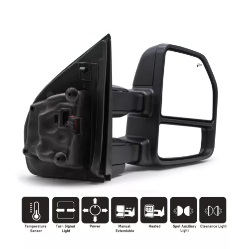Towing Mirror For 2017-2020 Ford F250 Super Duty Passenger Side RH Power Heated