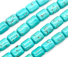 Green Turquoise Color Howlite RECTANGLE 18x14mm 16 Inch Strand