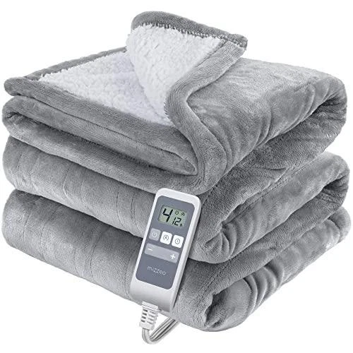MIZZEO Heated Blanket Electric Blanket-Fast Heating Blanket with 4 Heating  | eBay