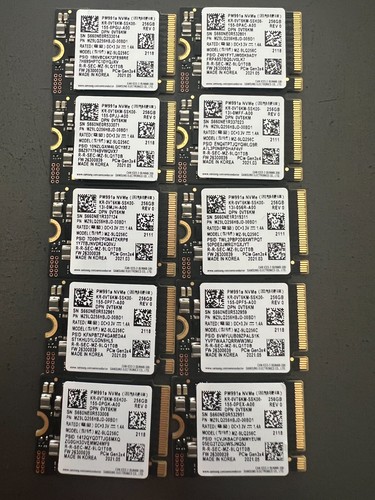 (10 pcs. LOT) Samsung OEM SSD NVMe PM991a 256GB (10 pcs. LOT) - Afbeelding 2 van 4