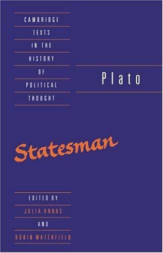 Plato: The Statesman Plato Annas Waterfield Paperback Cambridge University Press