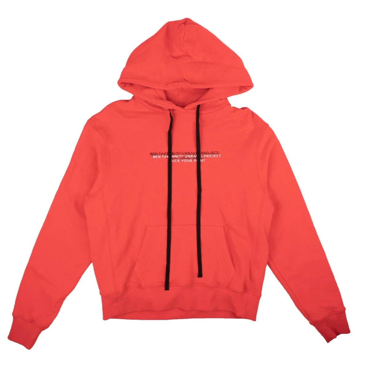 NWT UNRAVEL PROJECT Red Slogan Print Hoodie Sweatshirt Size XS