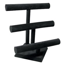 Black Velvet Bracelet  Necklace Jewelry Display Holder 3-Tier Medium Stand