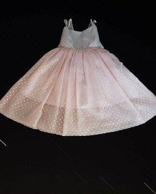 Blue Gorgeous Dress Junior Dress Beige. Solid/Foiled-Dot Fit And Flare Dress  14 | eBay