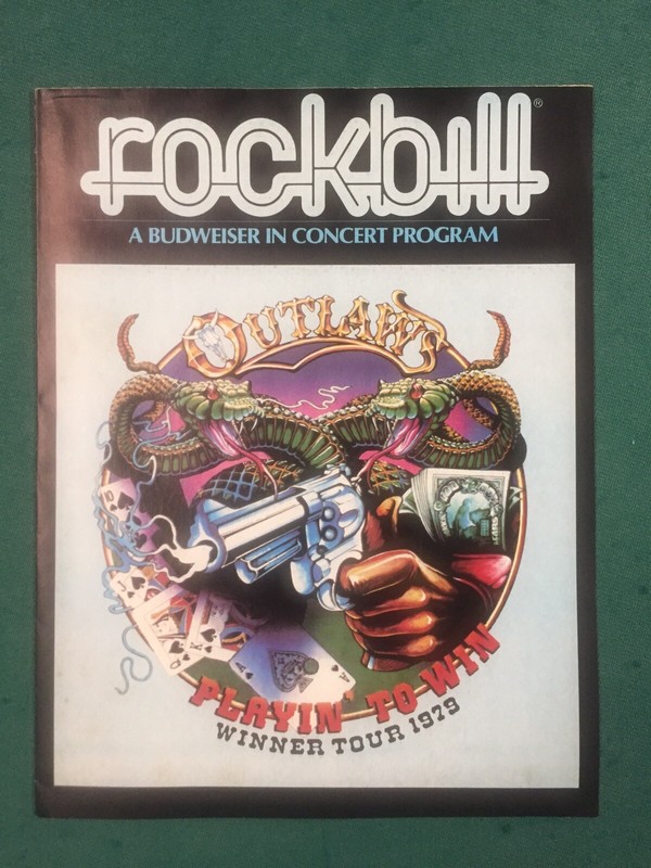 Outlaws Playin To Win Tour ROCKBILL Concert Program Budweiser Poster Rare-1979