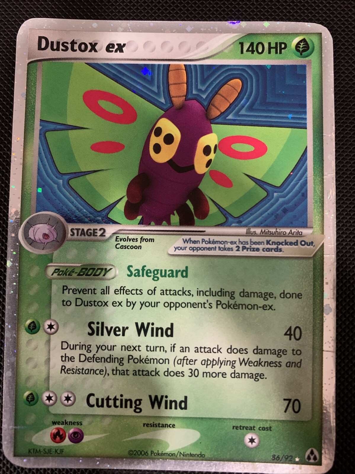 Dustox EX 86/92 EX Legend Maker Ultra Rare Holo Pokemon Card NM