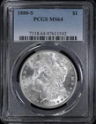 1880-S $1 Morgan Silver Dollar PCGS MS 64 | Uncirculated UNC BU