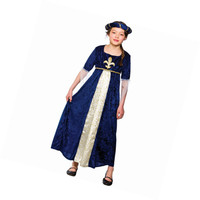 (m) Girls Tudor Princess Costume For Medieval Fancy Dress Childrens Kids Childs (m) Girls Tudor Princess Costume For Medieval Fancy Dress Childrens Kids Childs