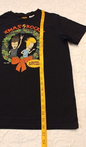 Camisa Negra Beavis & Butthead X-Mas Rocks Para Hombre Talla M Mike Judge MTV Años 90 Metal - Imagen 11 de 11