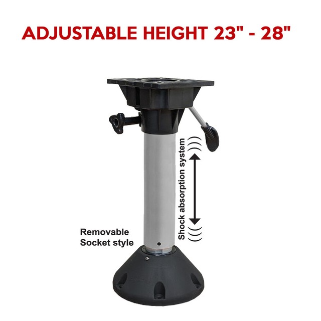 Shock Absorbing Adjustable Waverider Boat Seat Pedestal 14'' 18'' eBay