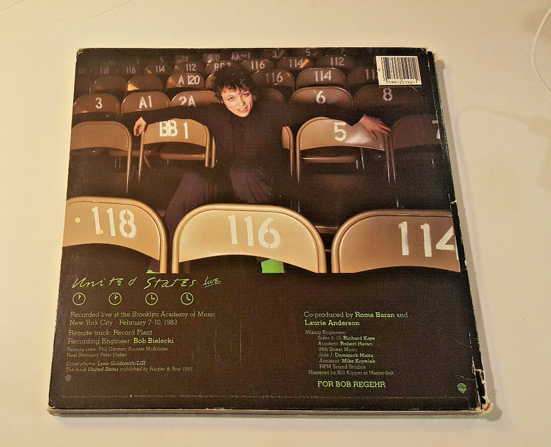 ローリー・アンダーソン　United States Live　5LP LAURIE ANDERSON United States Live 5LP Box Set 1984 | eBay