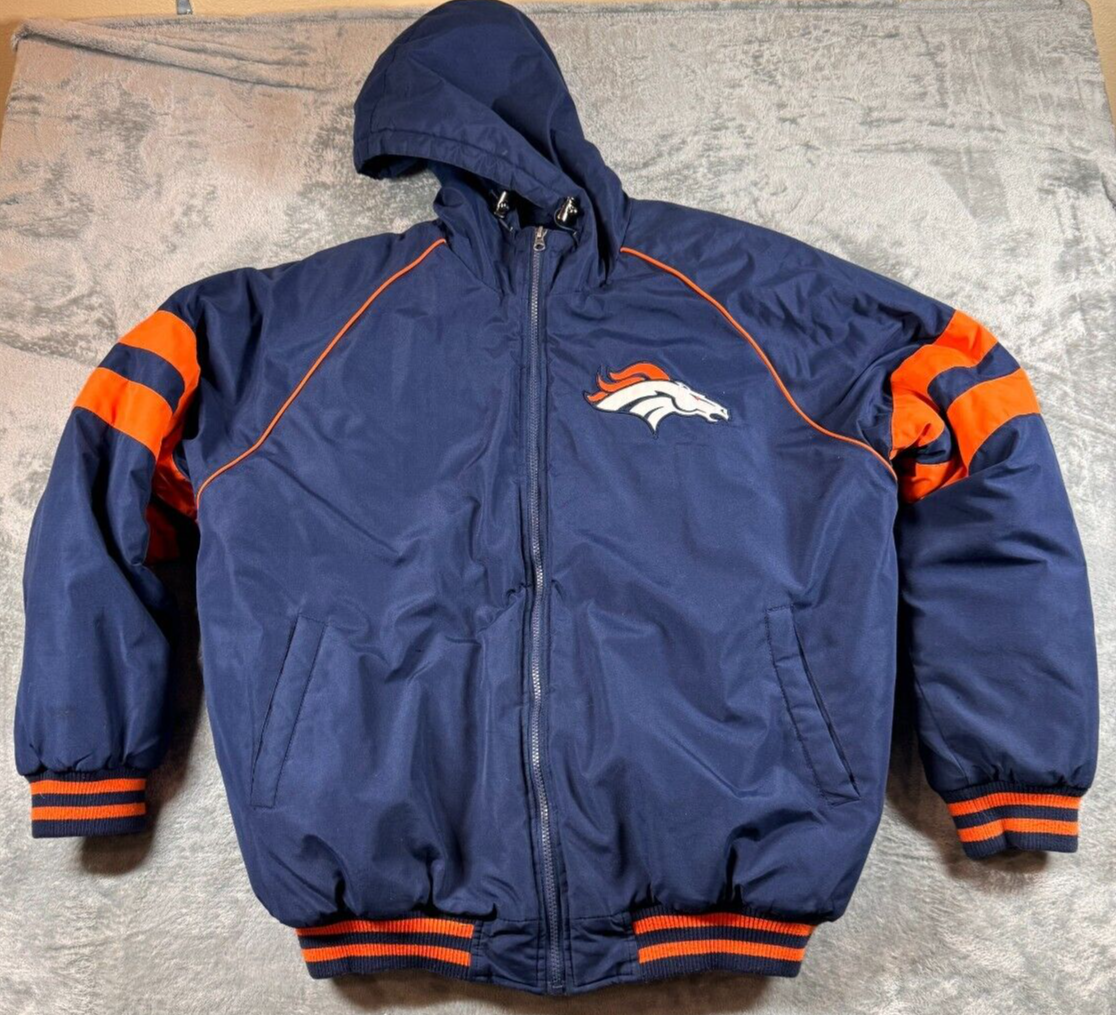 Vintage NFL Denver Broncos G-III Puffer Hoodie Jacket Men’s Adult Size XL