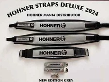 HOHNER STRAPS AND BELLOWS STRAPS IN COMBO GREY AND BLACK
