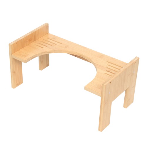 Toilettenhocker Holz Klohocker Erwachsene Toilettenhocker aus Bambus WC Hocker - Bild 10 von 15