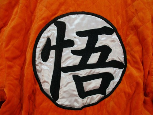 Dragon Ball Z Morgenmantel Herren Small/Medium 34-36 orange blau Taschen Taille binden Son-Goku - Bild 6 von 7
