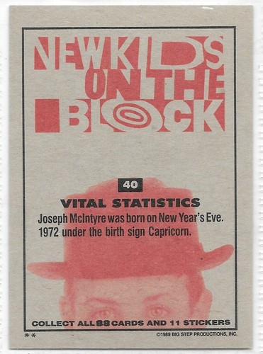 1989 Topps Big Step NEW KIDS ON THE BLOCK Trading Cards -Complete Your Set NKOTB - Picture 83 of 211