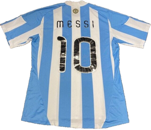 Messi #10 Argentina 2010/2011 ORIGINAL Adidas Vintage Rare Soccer Jersey Large