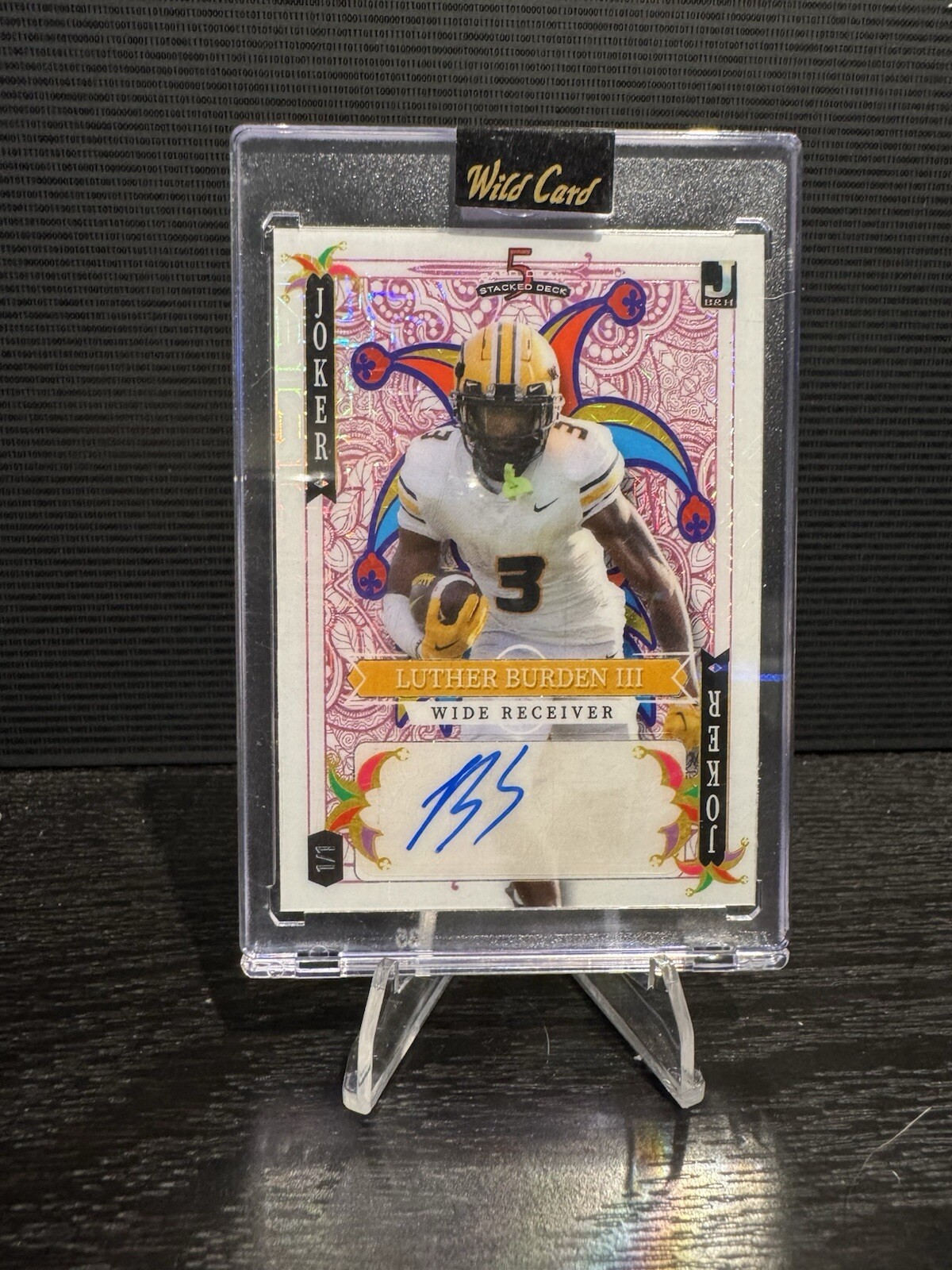 2023 Wild Card 5 Card Draw Stacked Deck LUTHER BURDEN III 1/1 Joker Auto
