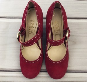 franco sarto red wedges