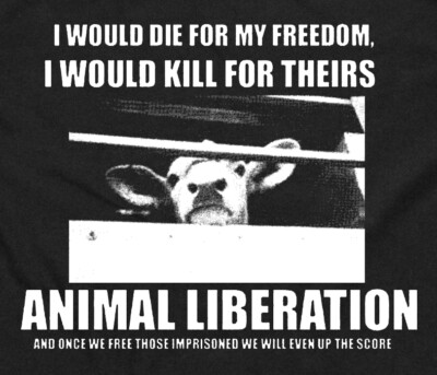 Animal Liberation Front Vegan Vegetarian Rights Zip Up Zipper