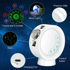 LED Sky Projector Light, Galaxy Lighting, Nebula Star Night Lamp w/Base & Remote