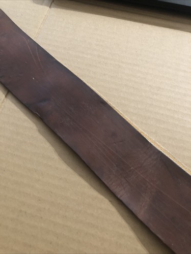 VINTAGE #206 ILLINOIS RAZOR STROP CO COWHIDE BARBER RAZOR STRAP HANDCRAFTED #3 - Picture 4 of 10