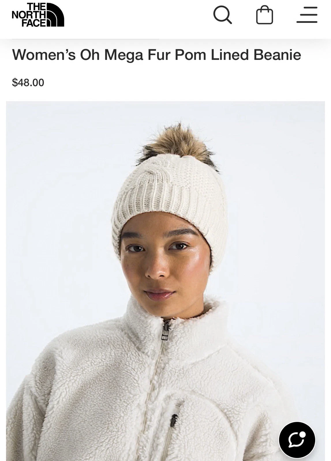 The North Face Women’s Oh Mega Fur Pom Lined Beanie
